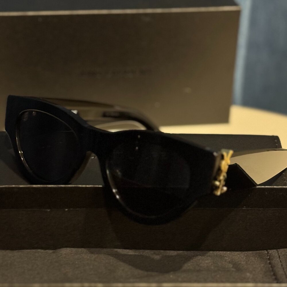 Yves Saint Laurent Black Sunglasses - Picture 8 of 13
